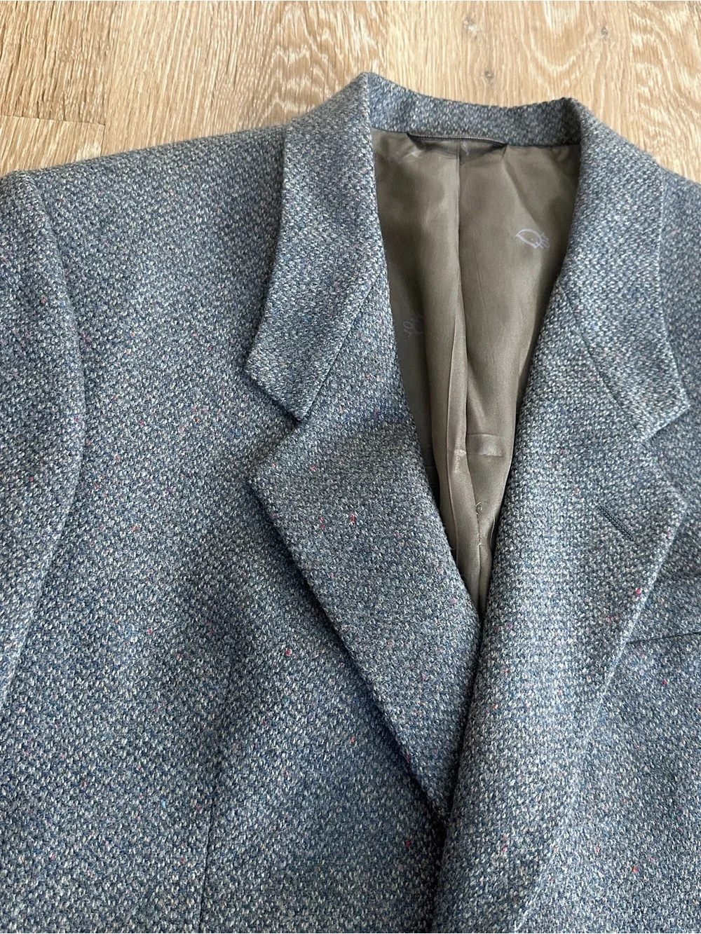 Vintage Christian Dior Monsieur Wool Blazer Gray Tweed Men’s / Unisex